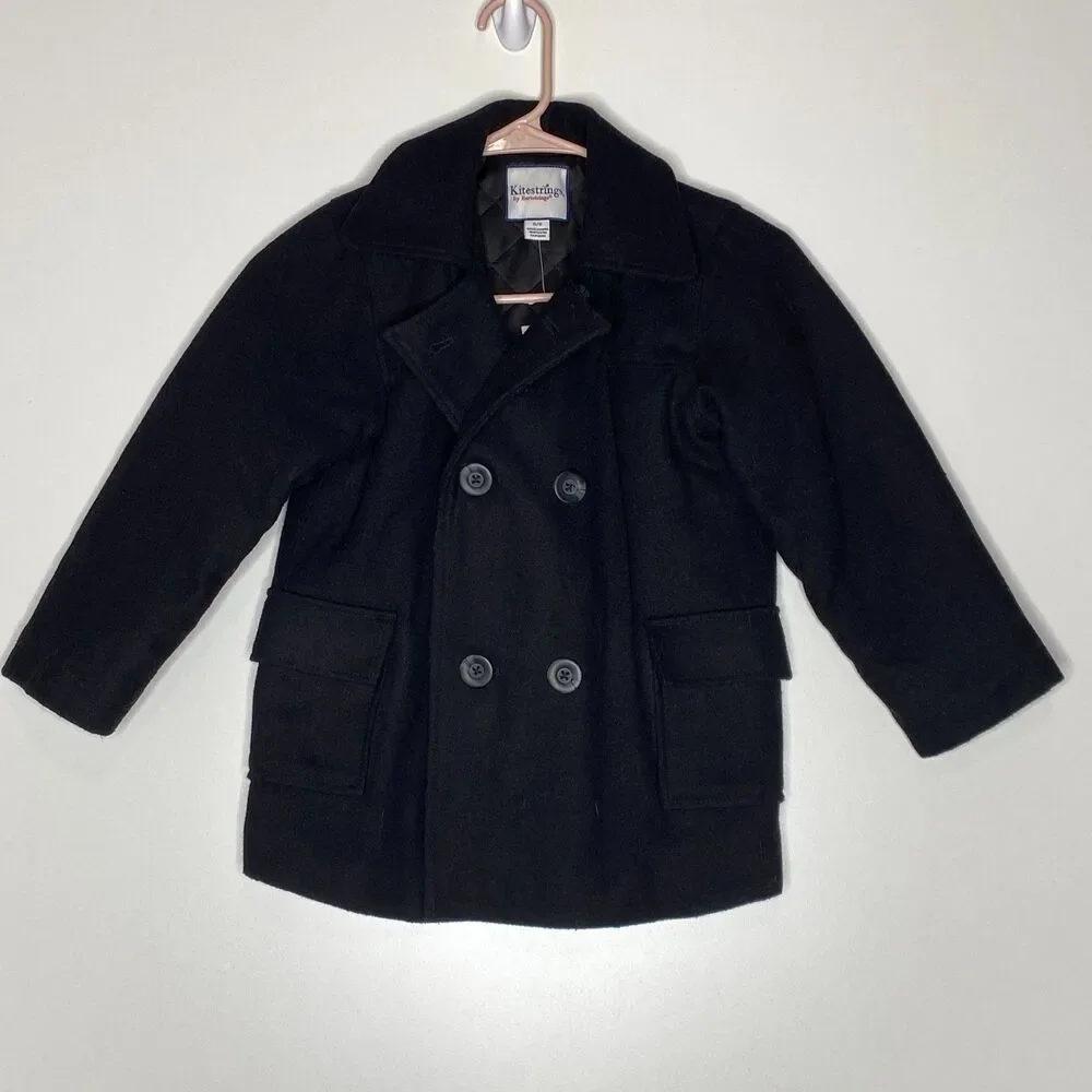 New Kitestrings Wool Blend Double Breasted Coat Toddler Girl's Size 5-6